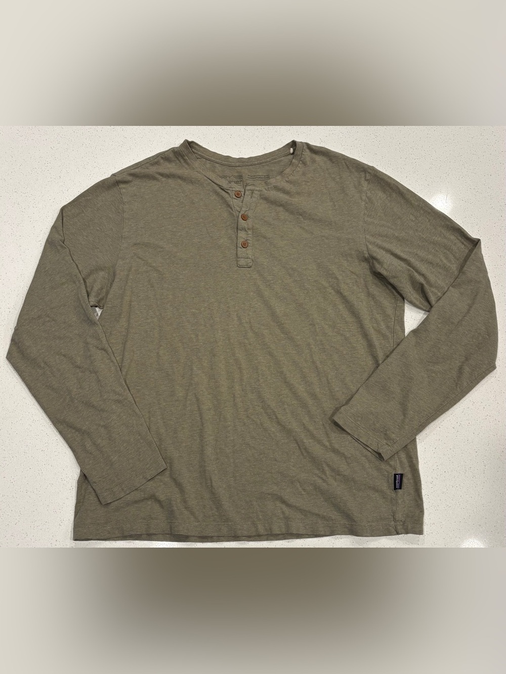 Patagonia Olive Green Long-Sleeve Henley Shirt